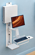 Wall Mount Combo LCD Keyboard, CPU, Printer Shelf