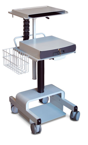 Dual PC Laptop Locking Cart