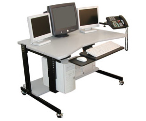 Ergonomic Computer Desk - Mobile Cart