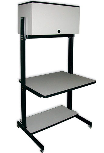 Computer Cart with flipper cabinet
