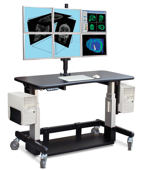 Height Adjustable Single Tier Cart