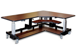 Corner Height Adjustable Desk