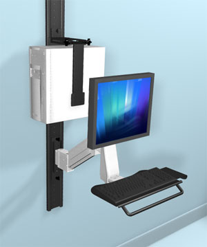 Wall Mount Combo  LCD Monitor-Keyboard  and CPU