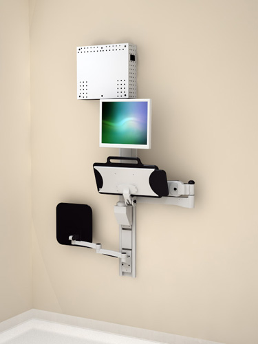 Wall Mount track for LCD, CPU, Keyboard