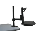 Pole Mounted Keyboard and Monitor Arm