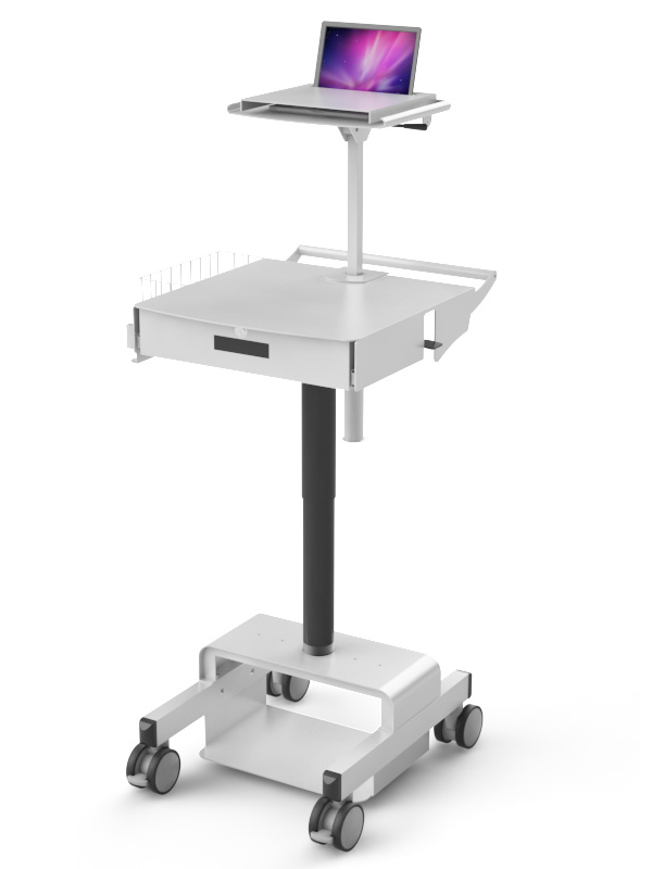 Dual PC Laptop Locking Cart