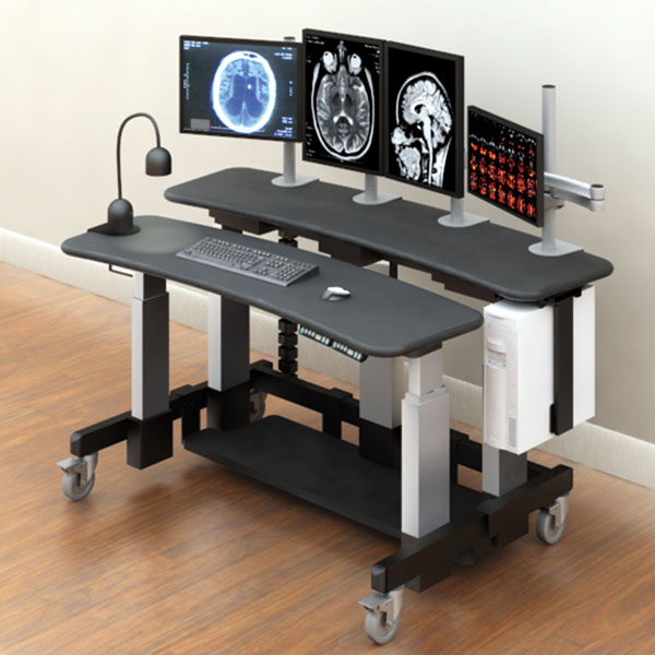 PACS Workstation with X-ray Illuminator - Dual adjustable Height