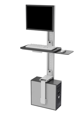 Adjustable Wall Mount Workstation with Z Monitor Arm